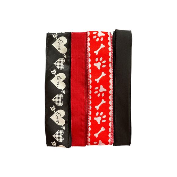 Red Black Dog House DIY Pet Wreath Making Kit, Sign Ribbon Bundle Craft Set - Picture 3 of 5